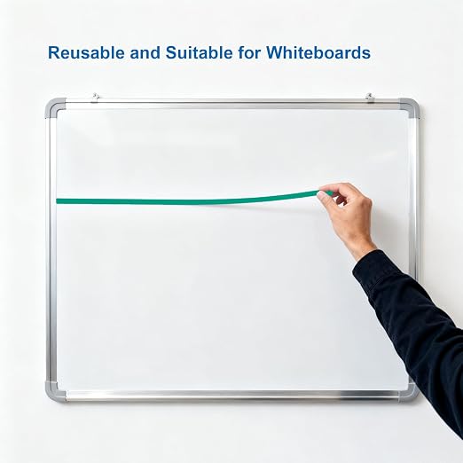 CHUNNIAO Green Magnetic Tape for Whiteboard in Classsroom&Office, Fine Line - Image 7