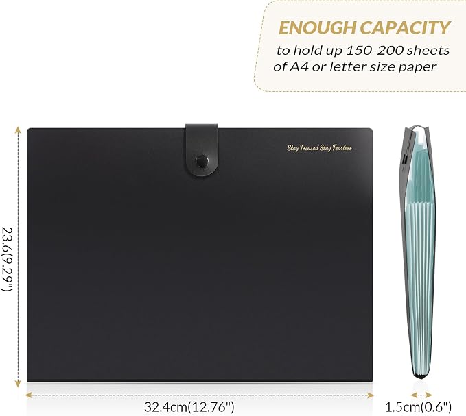 SKYDUE 7-Pocket Expanding File Folder, Professional Accordion Document Organizer - Image 3