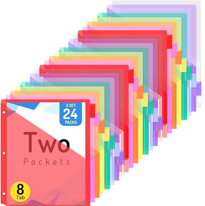 Forvencer 24 Count Binder Dividers by Forvencer