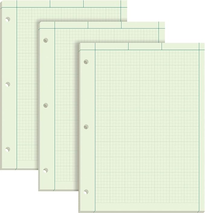 TOPS Engineering Notebooks, Graph Notebooks, 3 Pk Quad Ruled Pad, 8-1/2" x 11" by TOPSProducts
