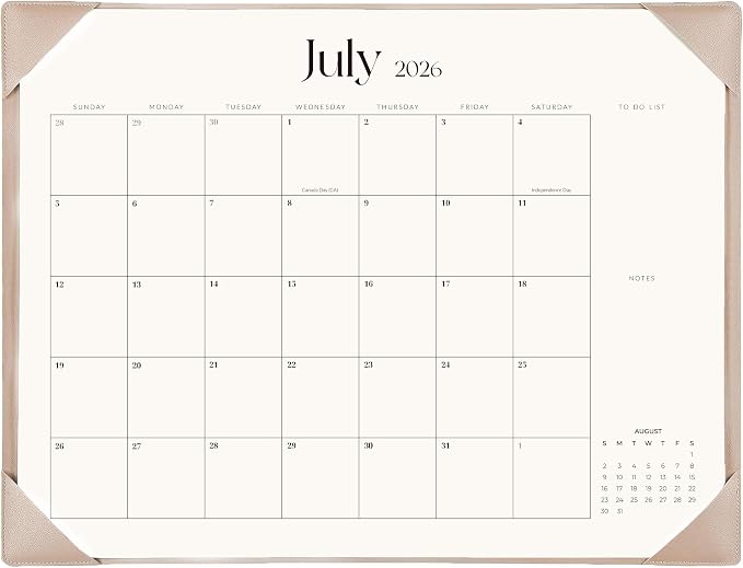Desk Calendar 2026-2027 with Desk Mat – 22" x 17" Large Desk Pad Calendar Runs by Unknown
