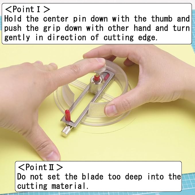 NT Cutter Circle Cutter, 3/4" to 6-3/4" Diameter | Leaves no pin trace - Image 4