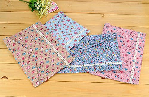 Funny live 4 Pcs Individualized Felt A4 Size Floral Pattern Document Folder - Image 4