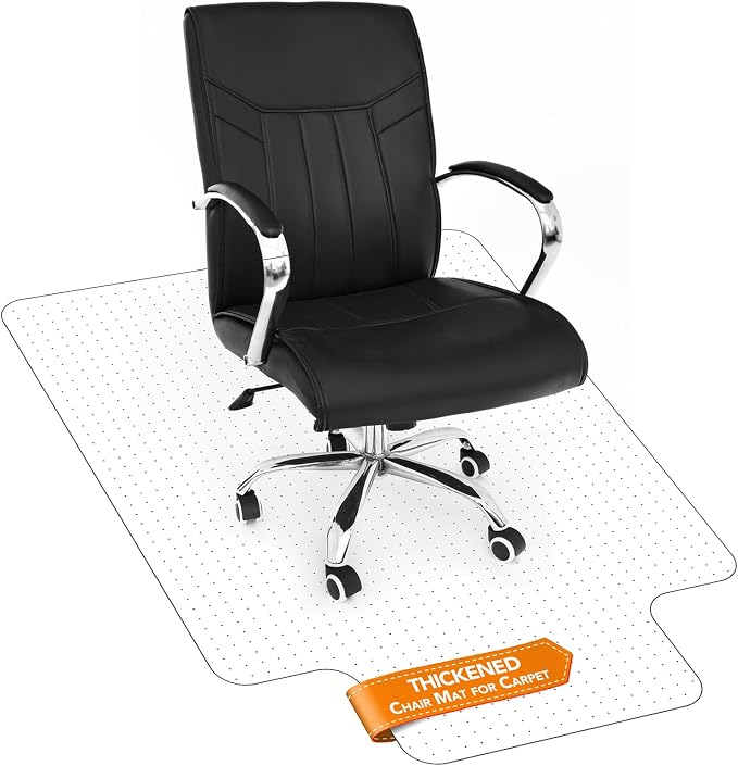Chair Mat for Carpet- Low Pile Carpet Protector for Office Gaming Computer Desk by TONOS