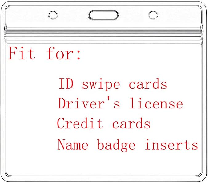 Extra Thick Horizontal ID Card Name Tag Badge Holder - Image 3