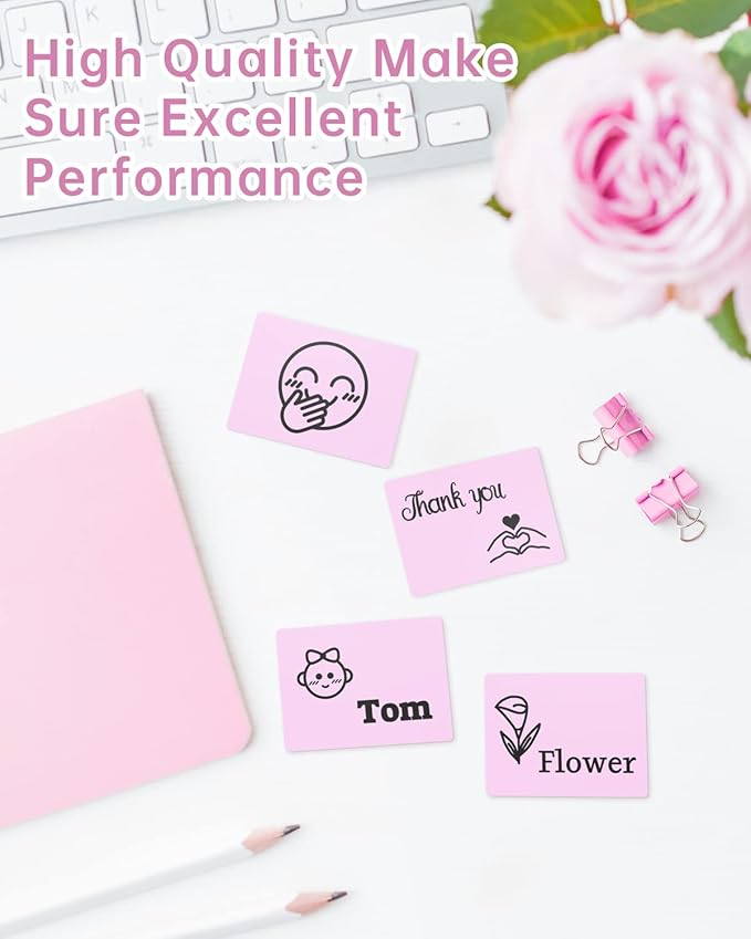 Phomemo M220 Labels,3 Roll Pink Labels for M220 M110 M108 M250 M260 M221 M200 M120 M150 Label Maker,1.57'' x 1.18''(40 x 30mm) Sticker Label for Barcode,Name,Home,Office,School-DeskLoop Office