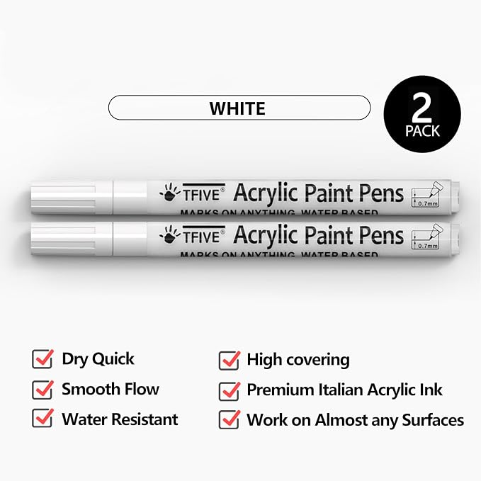 TFIVE White Paint Marker Paint Pens - Image 2