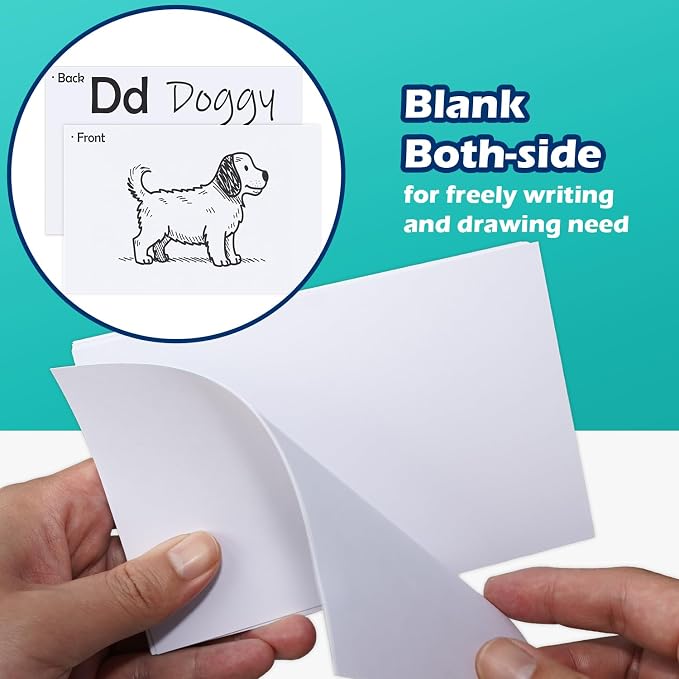 Blank Index Cards 4x6 Unlined Unruled Flash Note Cards 4" x 6", 220 GSM Heavy - Image 5