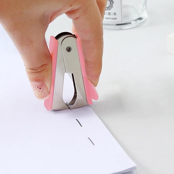 Pink Staple Remover, Staple Puller Tool, Modern Plastic Office School Supplies - Image 4