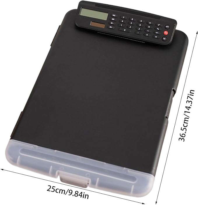 Clipboard with File Case and Calculator Portable Document Organiser Water - Image 4