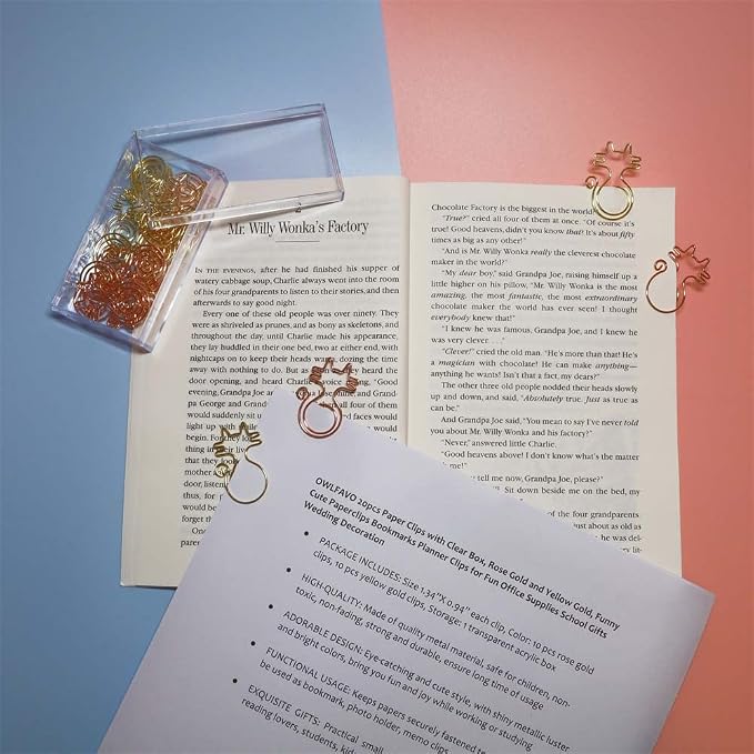 OWLFAVO 40pcs Cat Shape Paper Clips - Image 4