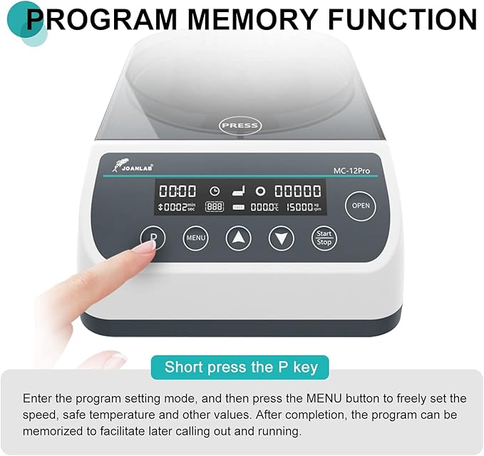 Lab High Speed Centrifuge Machine Bechtop Microcentrifuges 3 in 1 Rotor for 0.2/0.5/1.5/2mL Tube Capacity (12000RPM)-DeskLoop Office