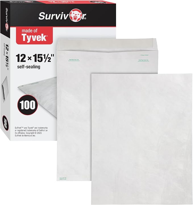 Quality Park Survivor Tyvek Envelopes, Made by Quality+Park