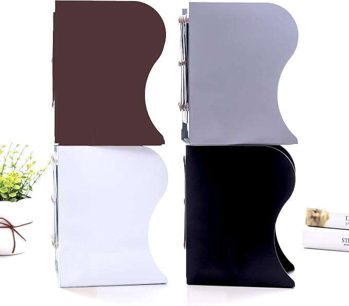 Adjustable Bookends Metal Book Ends - Image 7