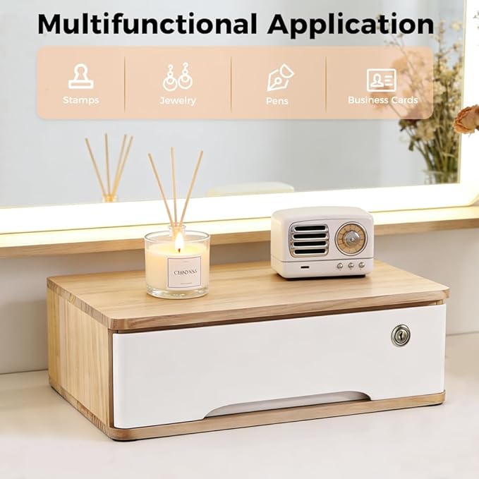 Desktop Storage Box, Desk Organizer Drawers, Desktop Organizer, Office Supplies - Image 6