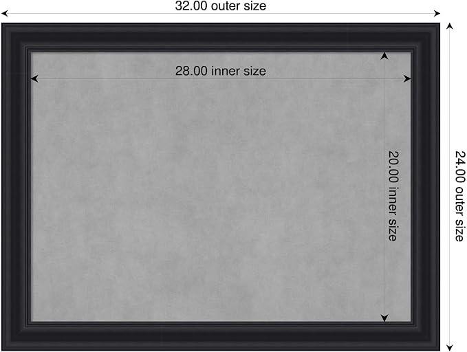 Amanti Art Black Framed Magnetic Board 24x32 Medium Vision Board - Image 2