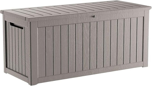 PATIOEASY Outdoor Storage Box 270GAL Waterproof Resin Deck Box, UV-Resistant by Unknown