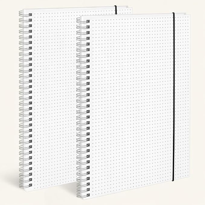 BESARME 80 Sheets A4 Dot Grid Spiral Notebook by BESARME