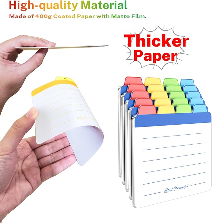 Neando Index Cards Guide Dividers 4x6 inches, the Blank Index Cards Guide - Image 2