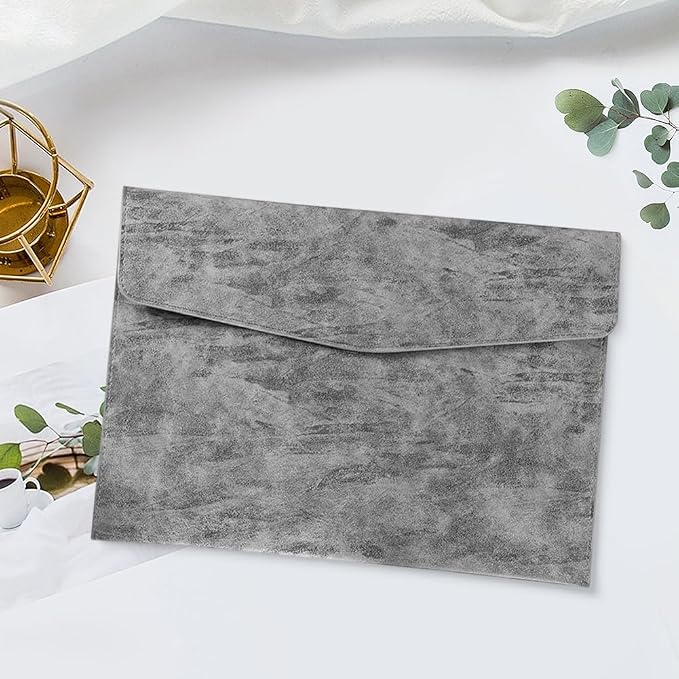 A4 PU Leather File Holder Document Folder Portfolio Filing Envelope Oragnizer - Image 7