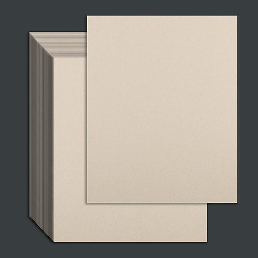 25 Pcs Book Board, Binder Board, Cover Board, Heavy Duty Chipboard for Book Binding, DIY Cardboard (Gray, 10 x 12.5 Inch 80PT)-DeskLoop Office