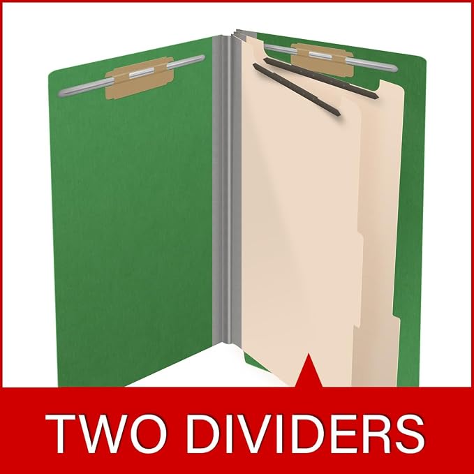 Ecom Folders End Tab Pressboard Classification Folders | Legal Size 25 Pt Stock - Image 8