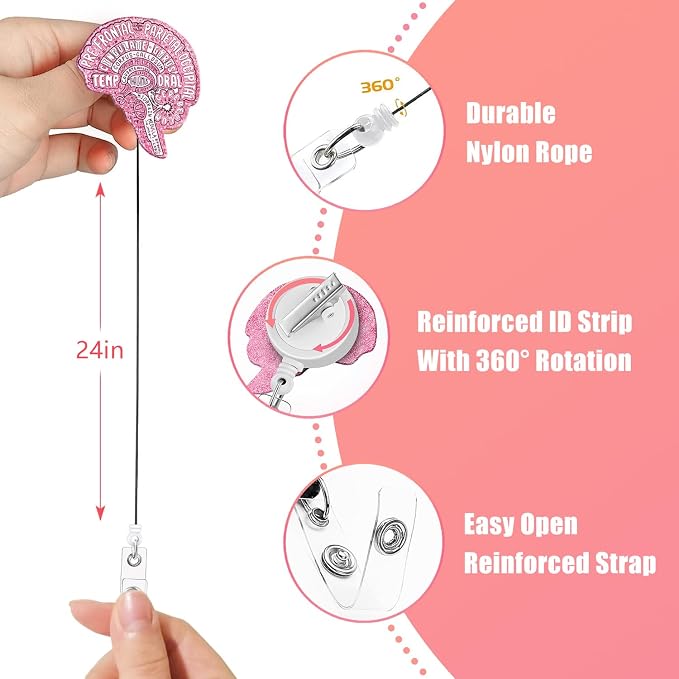 Aoryalps Retractable Badge Reel Holder Retractable - Image 5