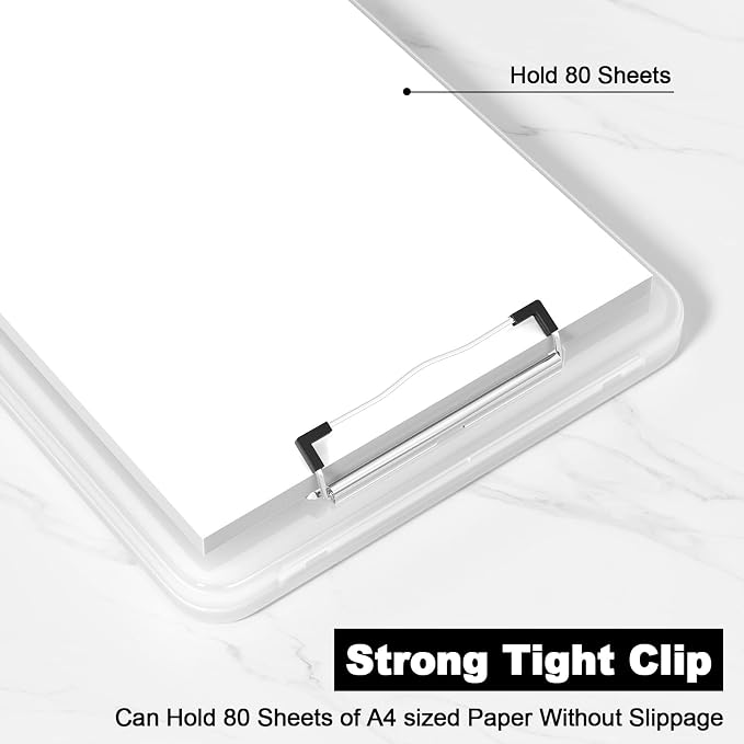 Hongri Clipboard with Storage, 8.5 x 11 Clip Board Foldable, Size 13.4 x 9.4 X - Image 4