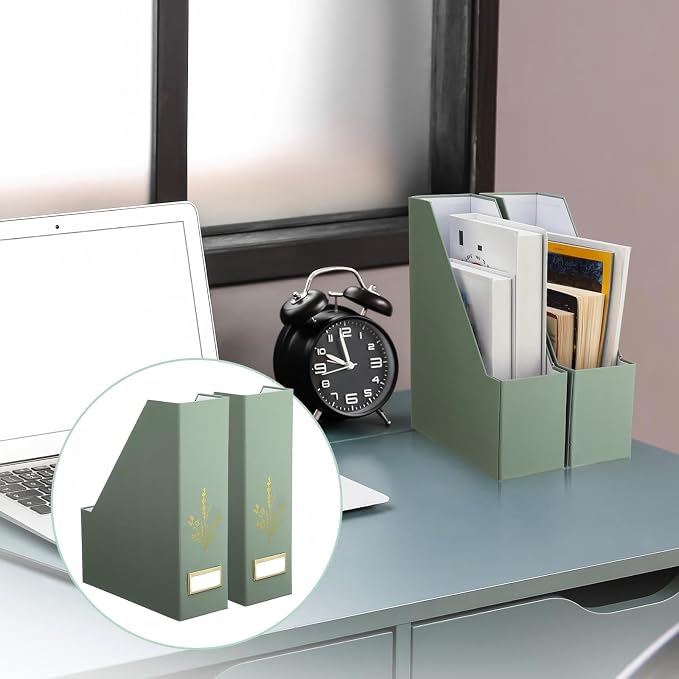 AmazingSpark 5 Pack Magazine File Holder Office Desk Storage Holder Set - Image 7