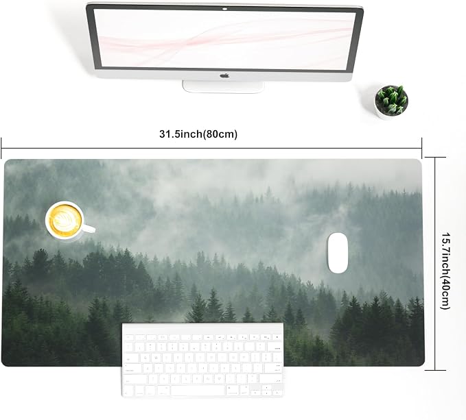 Colorful Star Large Mouse Pad, PU Leather Waterproof Desk Mat, Computer Gaming - Image 3