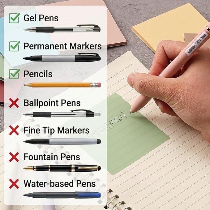 Mr. Pen- Transparent Sticky Notes, 12 Pads, 600 Sheets | See Through - Image 5