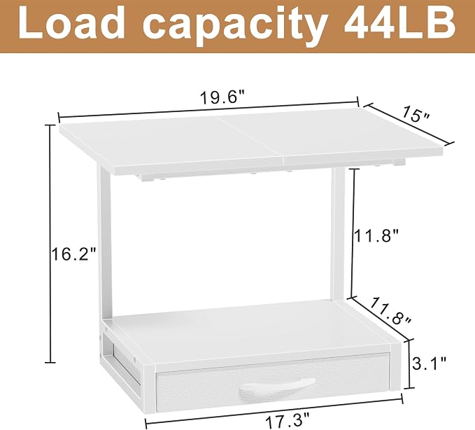 YAOHUOO 2-Tier Desktop Printer Stand - Image 7