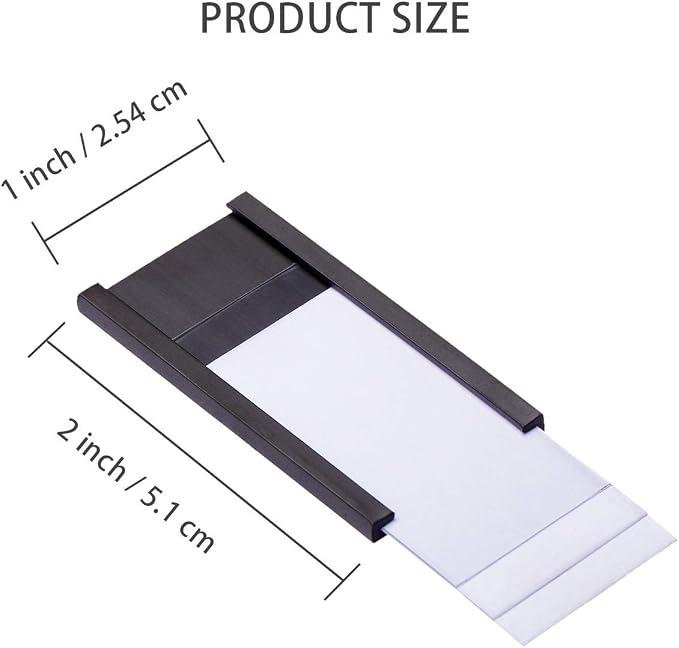 Magnetic Label Holders with Magnets Magnetic Data Card Holders with Clear - Image 2