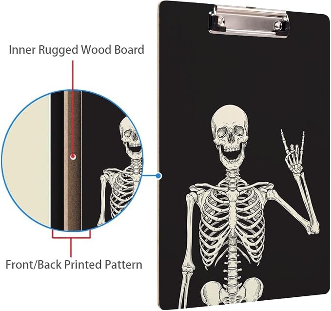 Britimes Clipboard Decorative Office School Hardboard Wood Nursing Clip Board - Image 4
