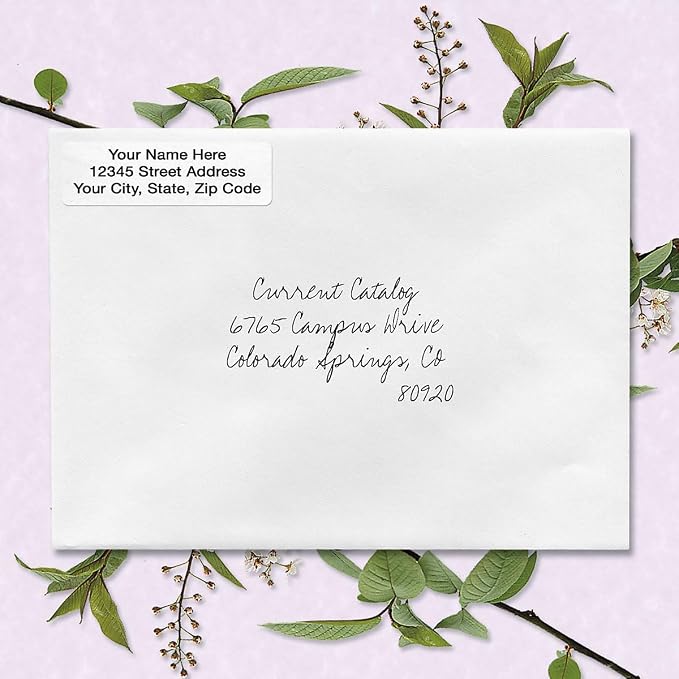 Personalized Return Address Labels, Roll of 500 Transparent Clear Self-Adhesive - Image 6
