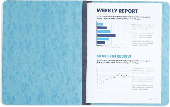 25 Blue Summit Supplies Pressboard Report Cover, Light Blue Business Report - Image 6