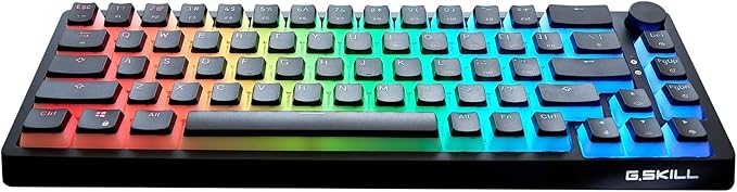 G.SKILL KM250 RGB 65% (67-Key) Mechanical Keyboard, PBT Dual Injection Keycap (Black)-DeskLoop Office