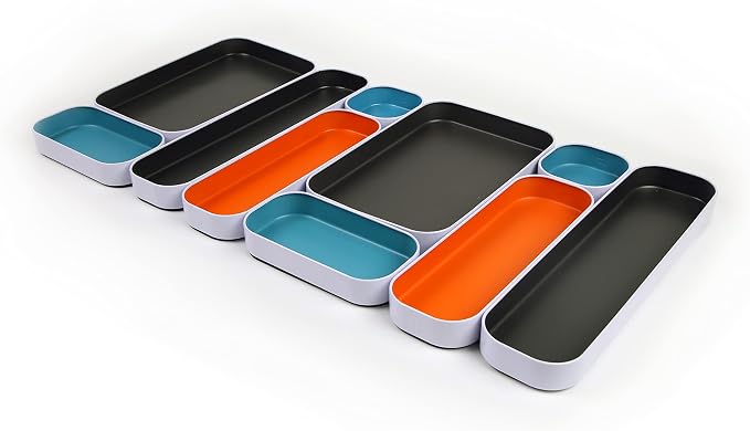 Three by Three Seattle 10 Piece Metal Organizer Tray Set by ThreebyThreeSeattle
