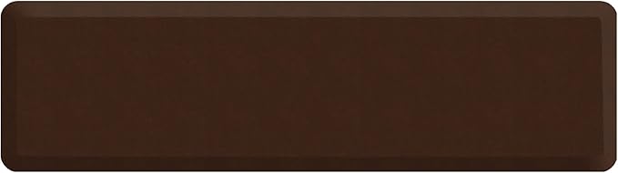 GelPro Anti Fatigue Nonslip Mat: Hard Floor Utility Mats for Garage, Patio and Kitchen - 20" x 72" x .5" - Leather Grain Truffle-DeskLoop Office
