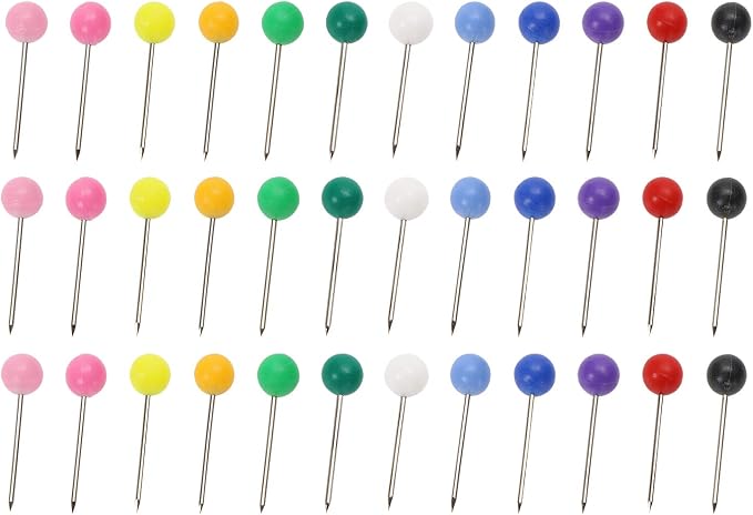 Tupalizy 1/8 Inch Small Round Ball Head Decorative Push Pins Map Thumb Tacks by Tupalizy