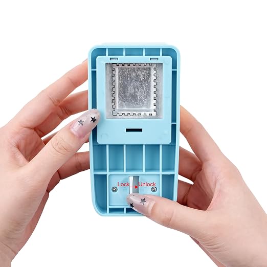 2 Pcs Stamp Punch, 1 Inch Square Hole Punch & 1 Inch Square Postage Stamps - Image 4
