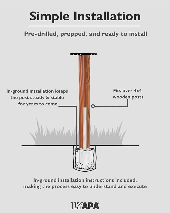 Ilyapa Metal Mailbox Post for Outside, Heavy Duty - Image 7