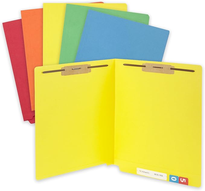 Blue Summit Supplies 50 End Tab Fastener Folders, Letter Size by BlueSummitSupplies