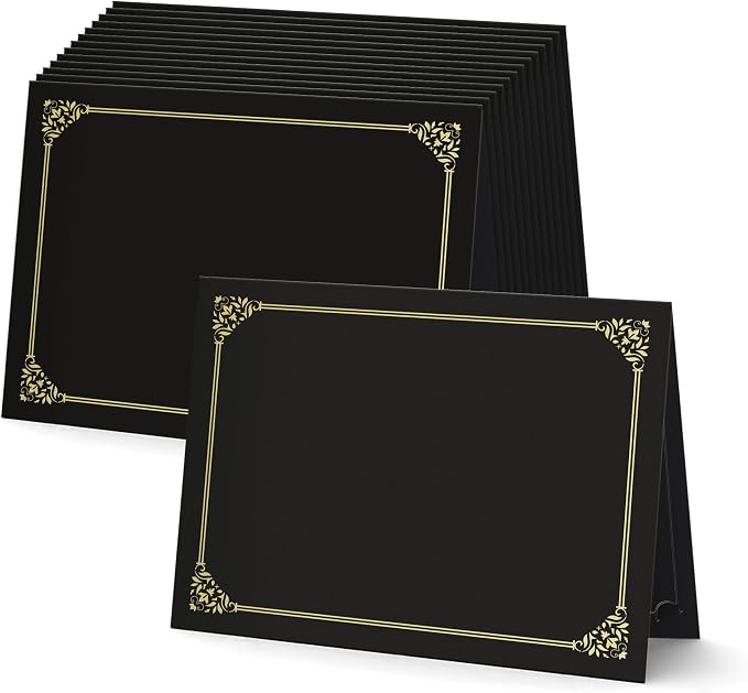 BELLE KR® Black Certificate Holders 8.5 x 11, Documents and Diplomas by BELLEKR