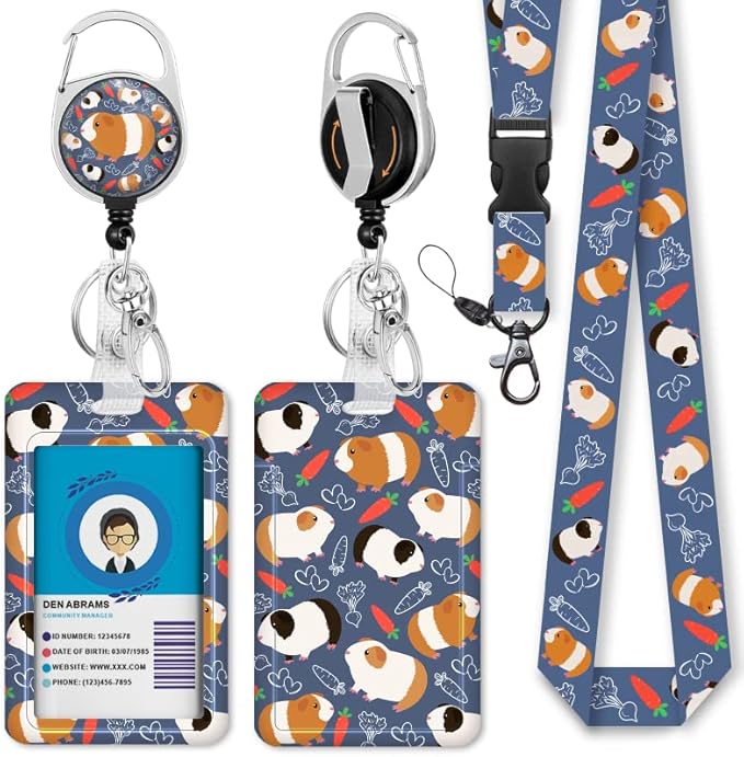 Hamster Lanyards for Id Badges, ID Badge Holder by IMMATURUS
