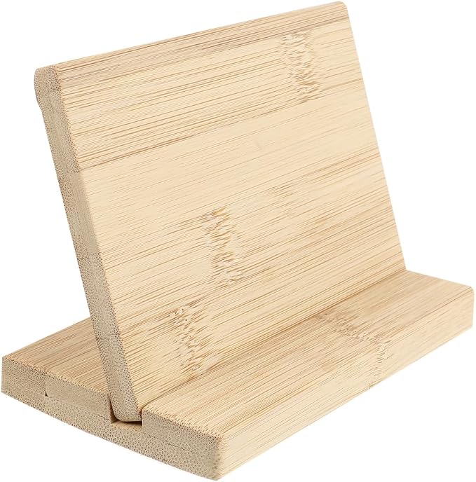 Operitacx 5.5" x 3.9" Bamboo Desk Name Plate by Operitacx