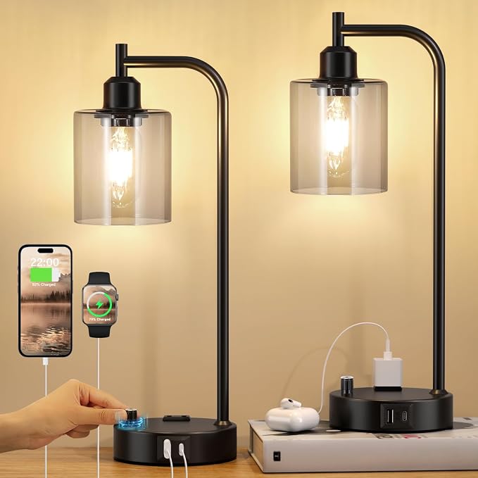 Industrial Desk Lamps for Office Set of 2 - Image 2