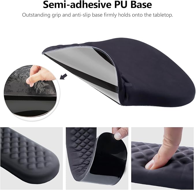Mouse Pad Wrist Support, Laokiiy 2 in1 Keyboard Wrist Rest+ Ergonomic Mouse Pad - Image 4
