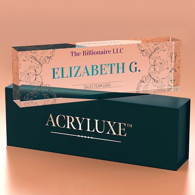 Desk Name Plate Personalized, Custom Name Plates 2½/x8 Inches, Thick - Image 8
