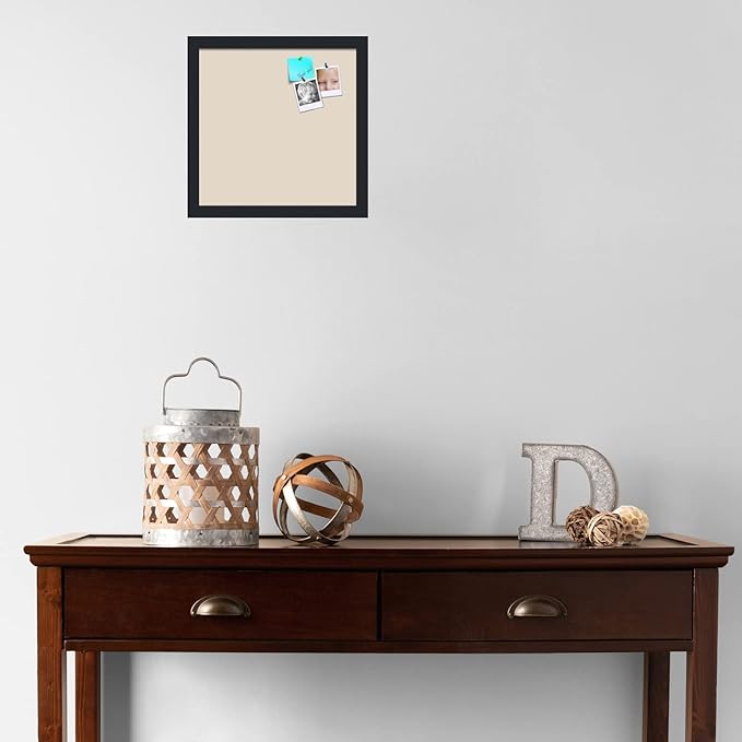 PinPix 13x13 Inch Cork Bulletin Board. This Decorative Framed Pin Board Comes with Desert Pastel Design and a Satin Black Frame. Ideal for Home Office Decor or Message Board (PinPix-1815)-DeskLoop Office
